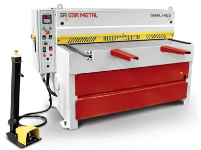 Direct Gear Motorized Guillotine Shear for high-volume industrial sheet cutting | EBR METAL