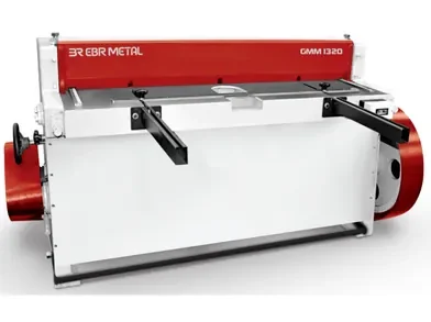 Motorized Guillotine Shear for sheet metal fabrication | EBR METAL