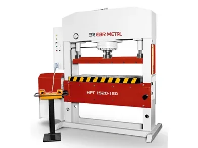 Universal T-slot hydraulic press (HPT) with adjustable bottom table