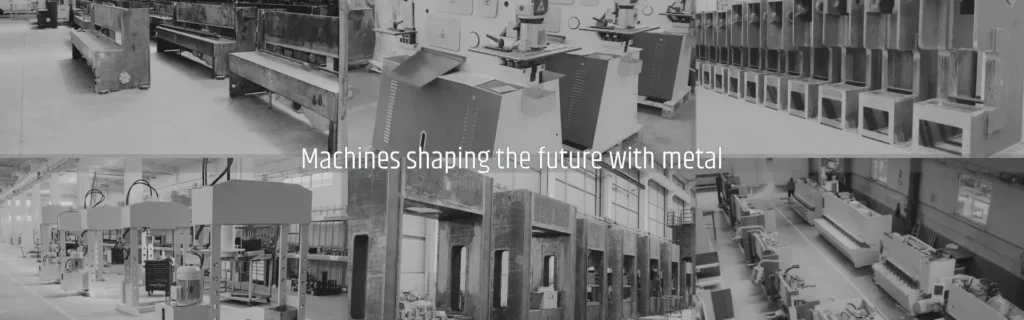 Production workshop with machines in operation