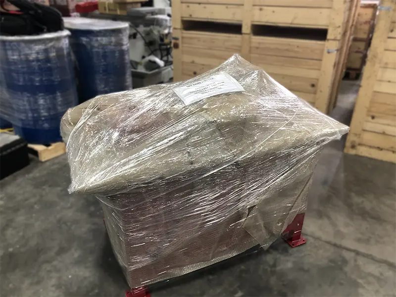 Lock Former Machine Packaged for Shipment to Slovenia