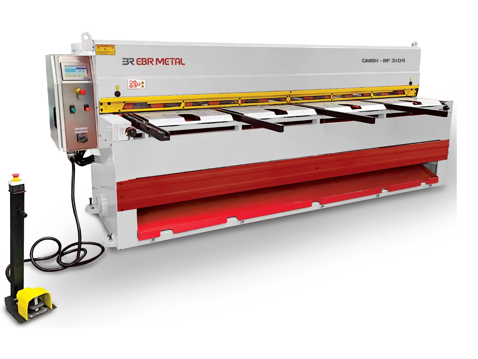 GMRH-RF heavy-duty guillotine shear with ball transfer table