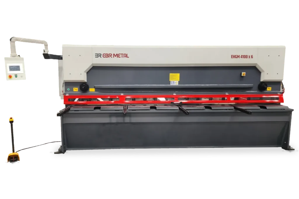 Front view of EHGM 4100x6 CNC hydraulic guillotine shear