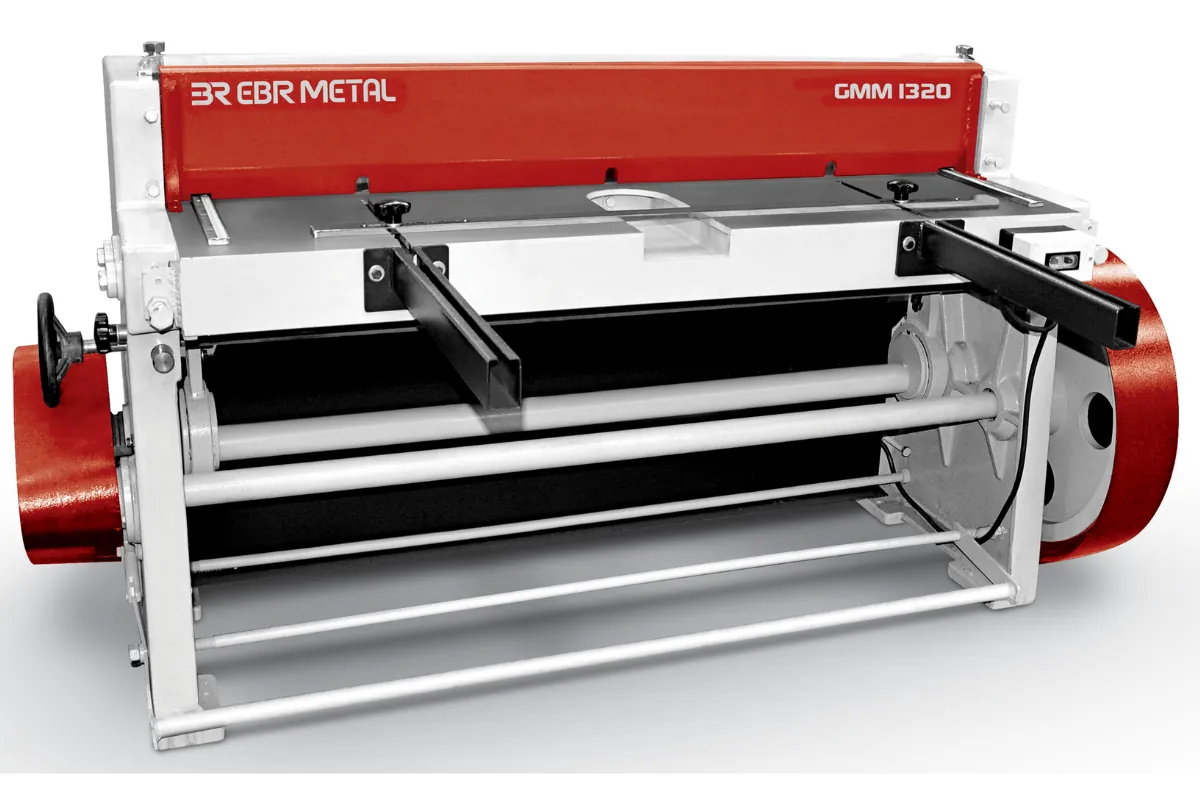 GMM 1320 mechanical guillotine shear with drive mechanism exposed
