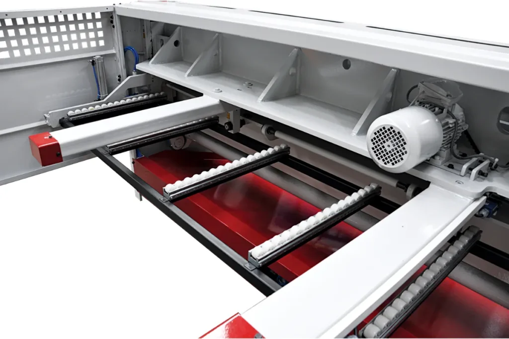 Optional pneumatic sheet support and discharge system for GMRL-RF series