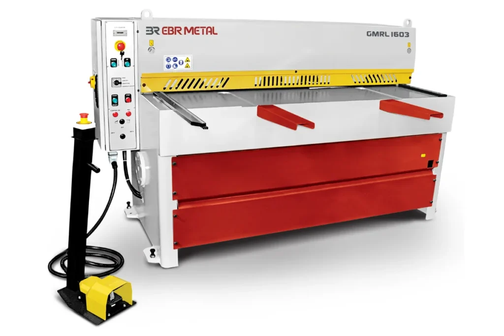 GMRL 1603 direct gear motorized guillotine shear machine front view