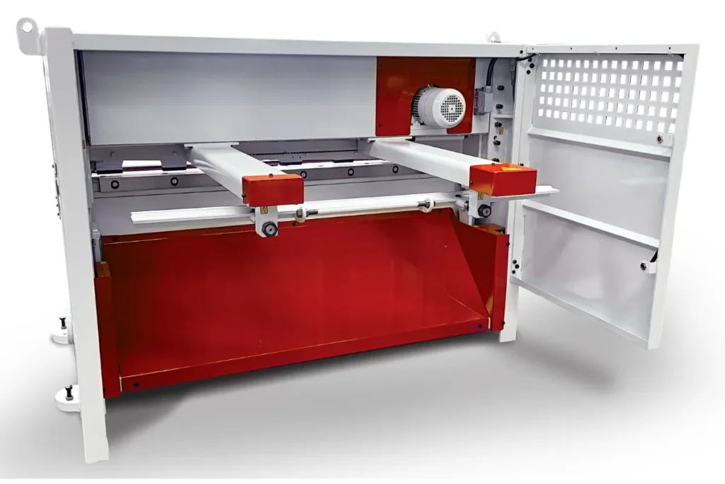 GMRL guillotine shear optional servo motorized NC backgauge system