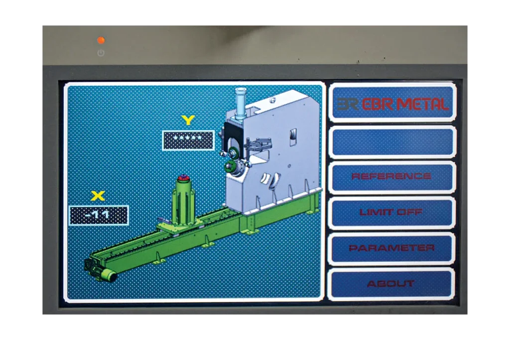 DHKM touchscreen operator panel.
