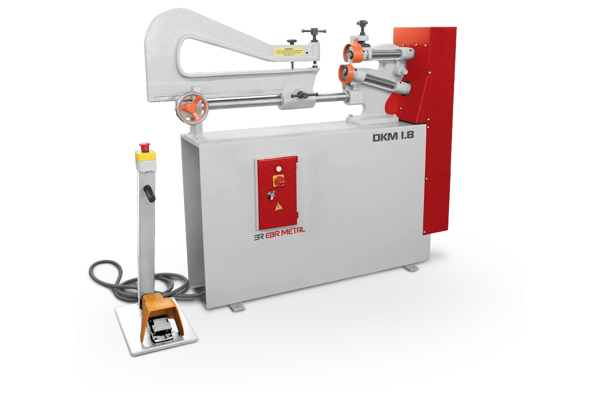 DKM 1.8 motorized circular shear with foot pedal.