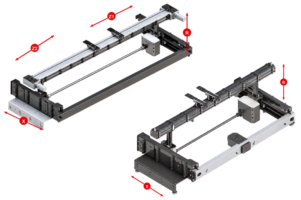 Standard and optional backgauge configurations for the EPBM-ECO press brake