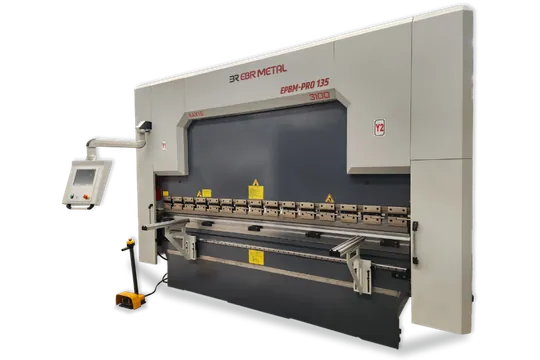 EBR METAL EPBM-PRO CNC press brake, model 135, shown from the front at an angle
