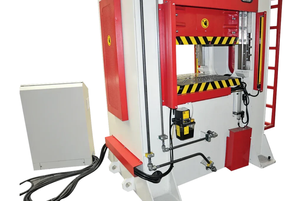 Ram area and automatic central lubrication unit of an HPHS press.
