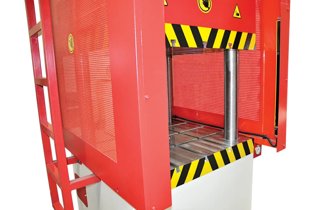 Optional light curtain at the die area of an HPS 4-column press.