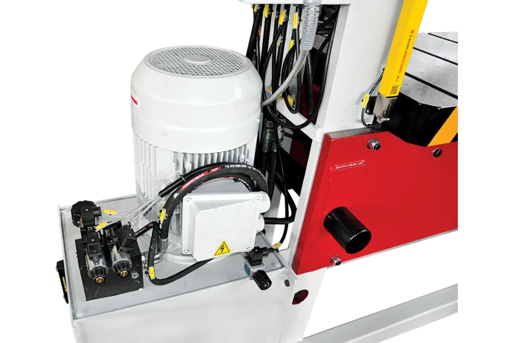 Hydraulic unit and motor of an HPT press.