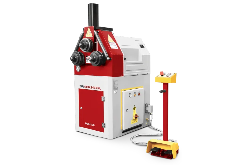 PBH 50 compact angle roll machine with foot pedal control.