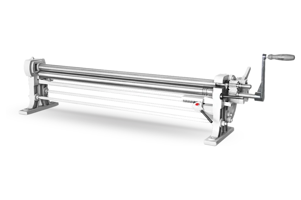 MR 1270 manual bench-top sheet metal roller.