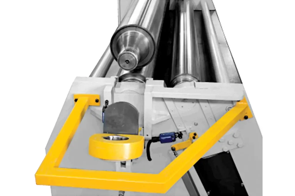 Close-up of the MRMH hydraulic drop-end assembly