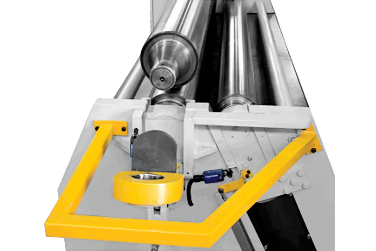 Close-up of the MRMH hydraulic drop-end assembly