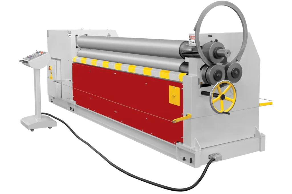 MRMS 2550 × 190 plate bending machine fitted with profile bending rolls.