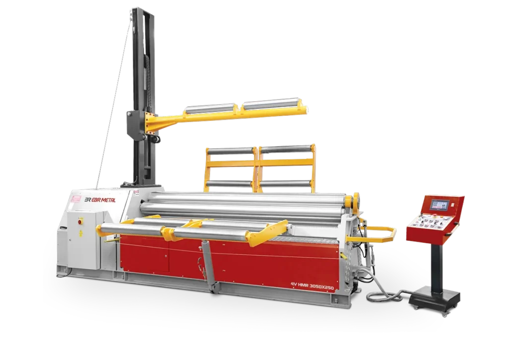 4V HMR 3050 × 250 hydraulic 4-roll plate bending machine.
