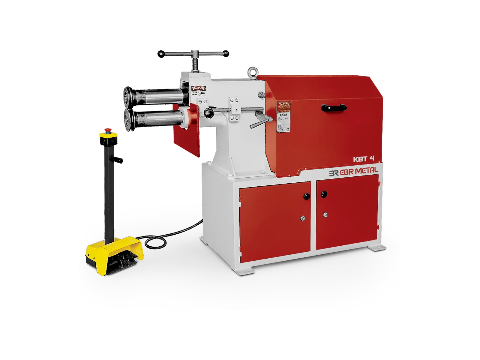 KBT 4.0 motorized trimming beading machine with floor stand and foot pedal.