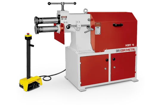 KBT 4.0 motorized trimming beading machine with floor stand and foot pedal.