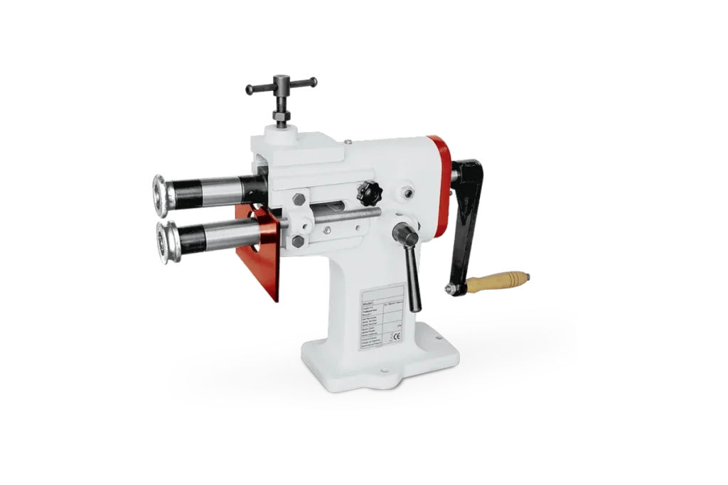 KT 0.8 manual beading machine with hand crank.