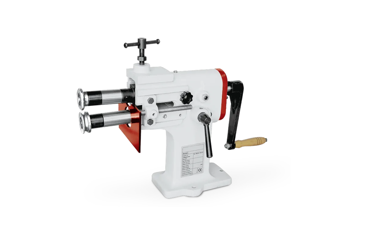 KT 0.8 manual beading machine with hand crank.
